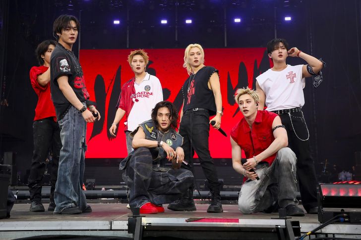K-pop boy group Stray Kids perform during the Governors Ball Music Festival at Flushing Meadows Corona Park in the Queens borough of New York, June 6. AP-Yonhap