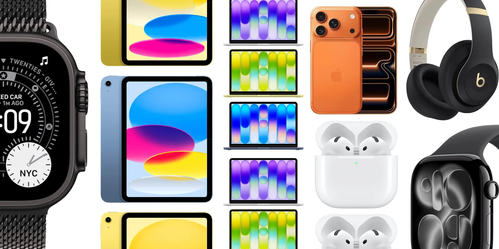A collage of different electronic devices
