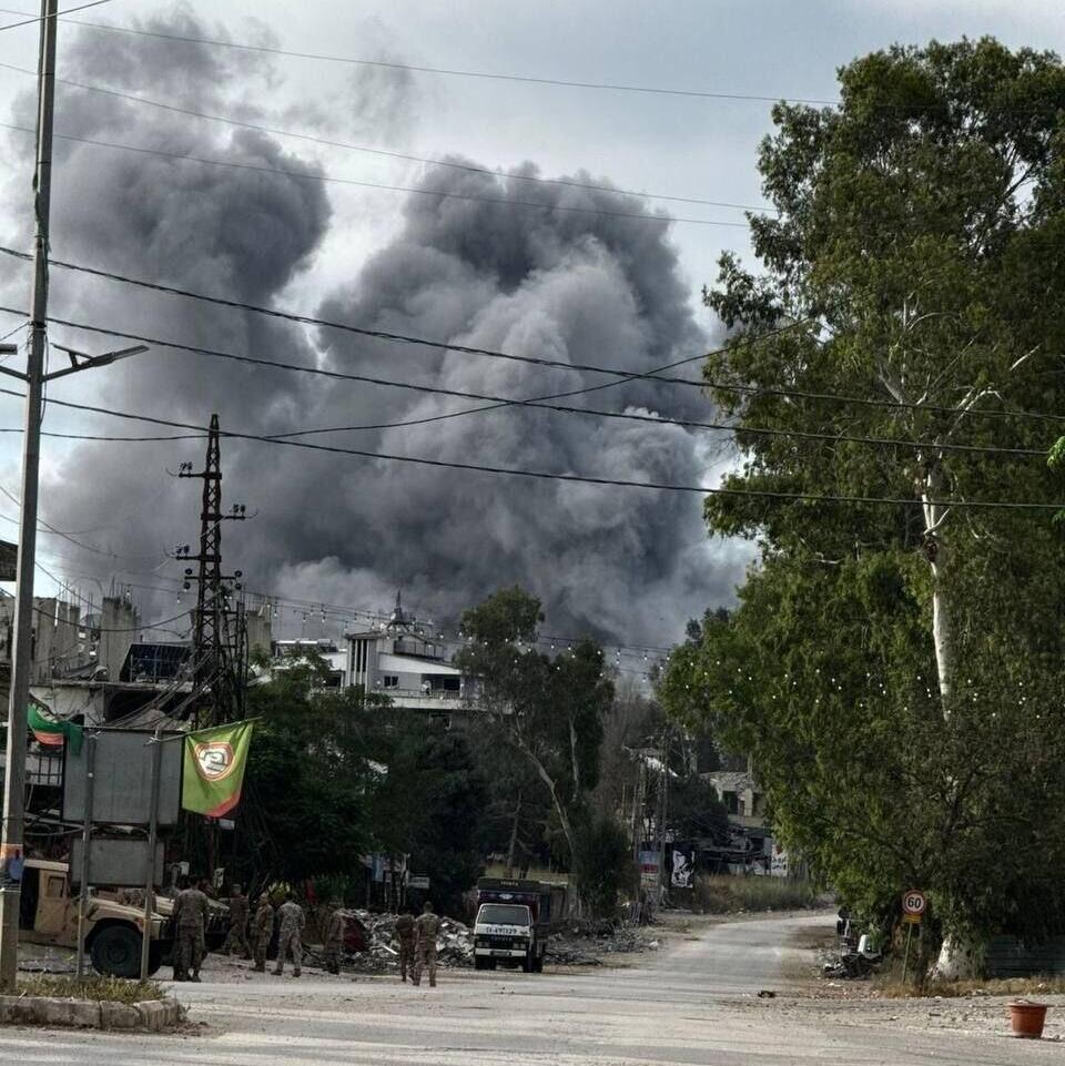 Israeli strikes in Nabatieh al-Fawqa תקיפה בא-נבטיה אל-פוקא בדרום לבנון