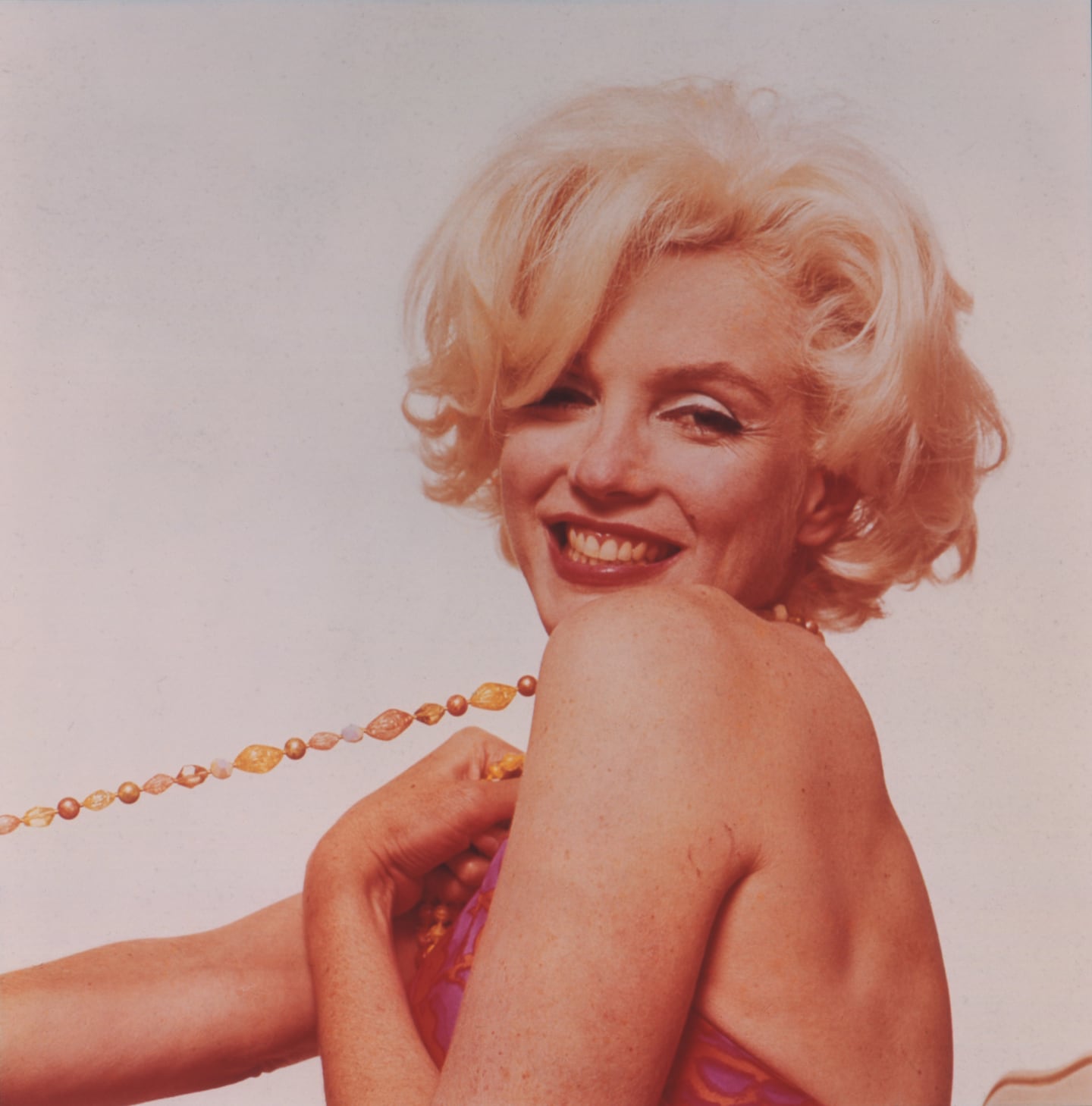 "Marilyn Monroe; Pulling Beads" by Bert Stern. From the portfolio "The Last Sitting" 1962. 