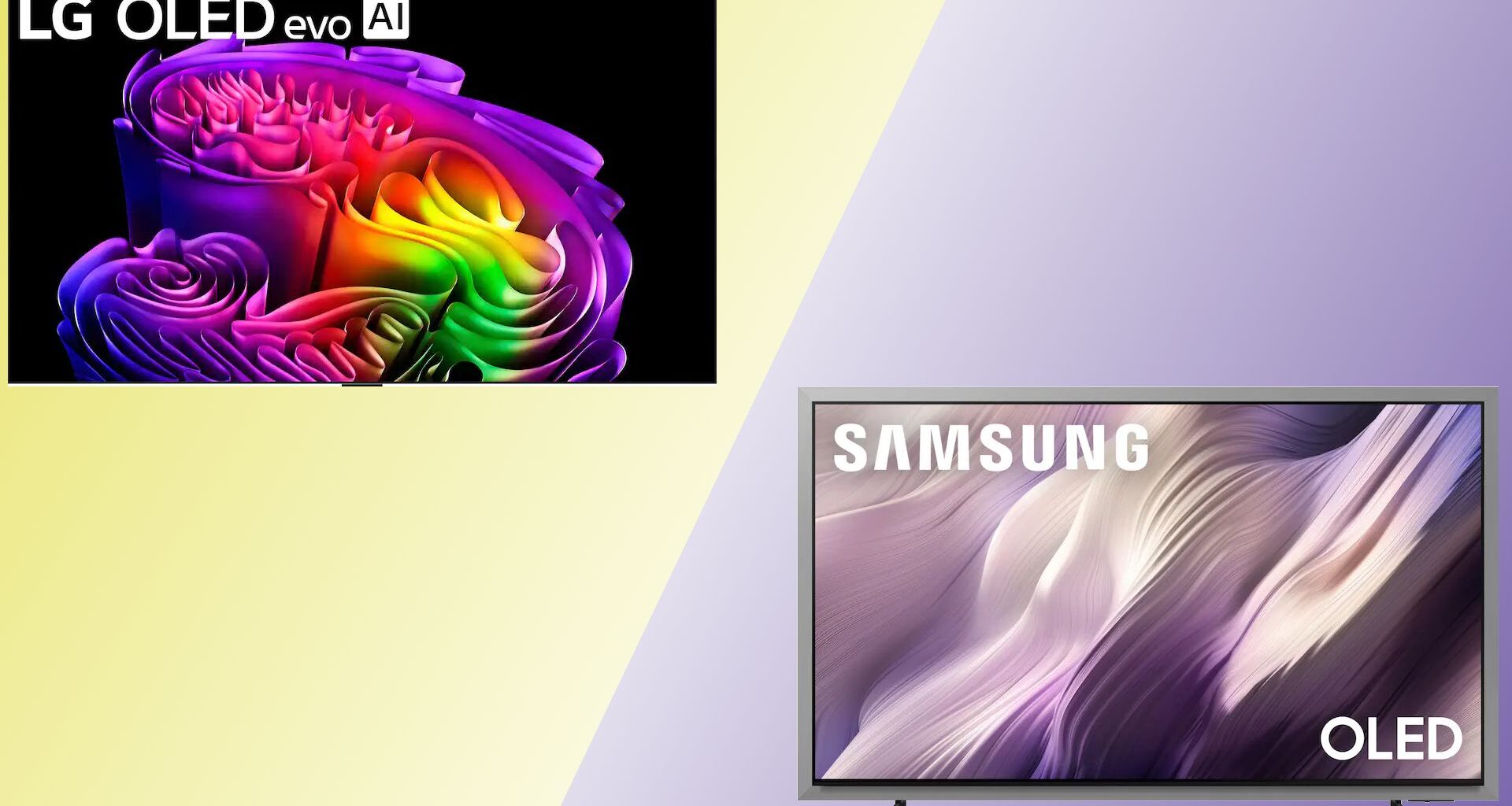 The LG G6 and the Samsung S95H OLED TVs
