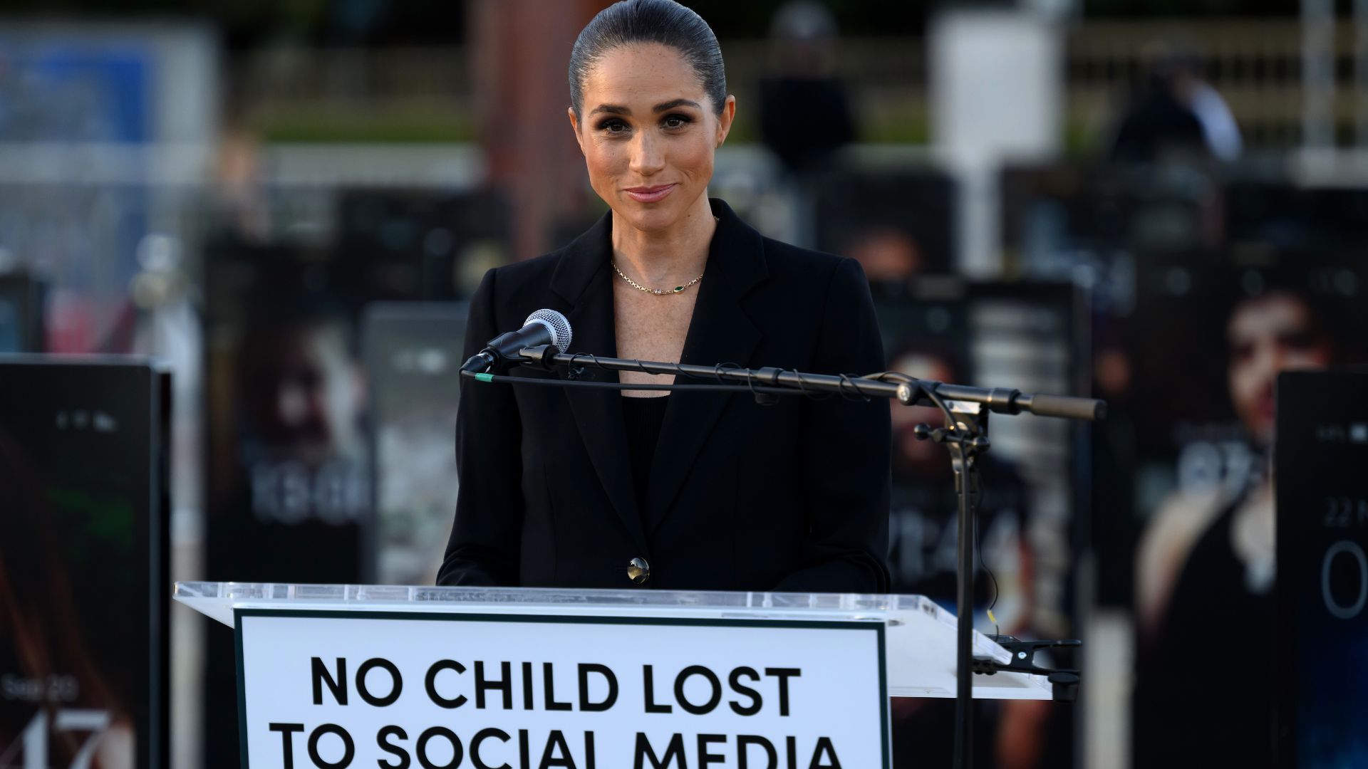 Meghan Markle attends the inauguration of the Lost Screen Memorial, ahead of the opening of the 79th World Health Assembly at Place des Nations on May 17, 2026 in Geneva, Switzerland