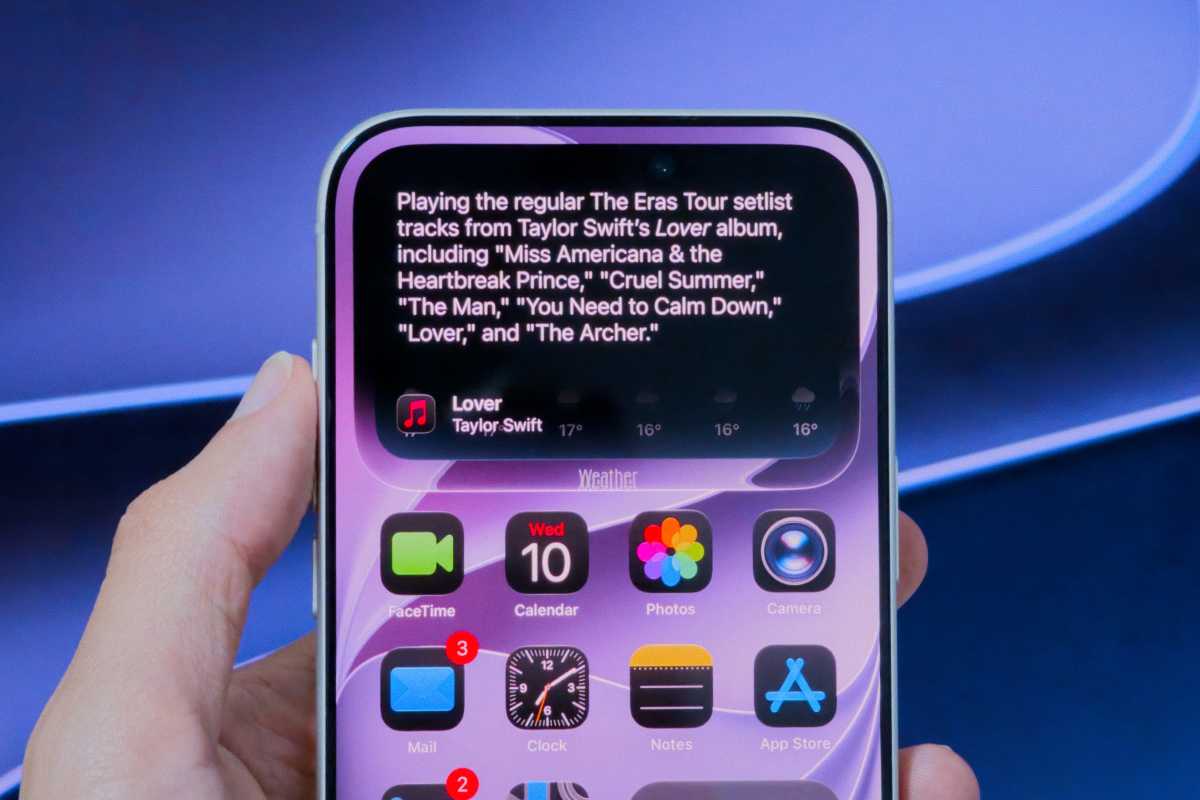 Siri AI getting songs from taylor swift when promoted