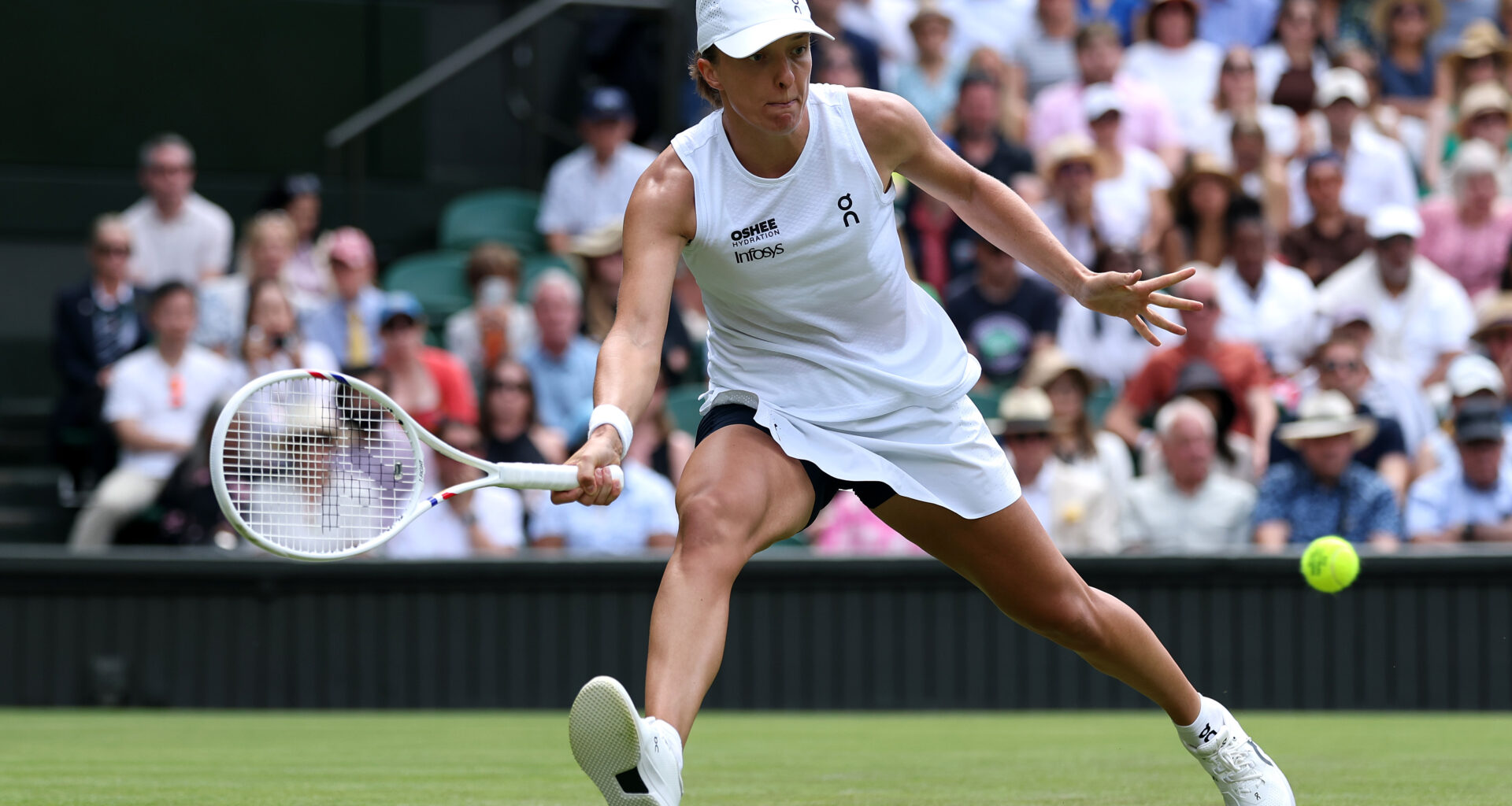 Swiatek's Wimbledon title defense begins with hard-earned win over Townsend