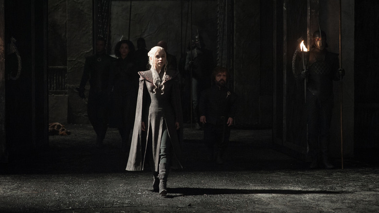 Daenerys in the halls of Dragonstone on Game of Thrones