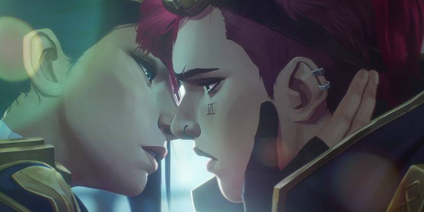 Caitlyn and Vi kiss in Arcane Season 2