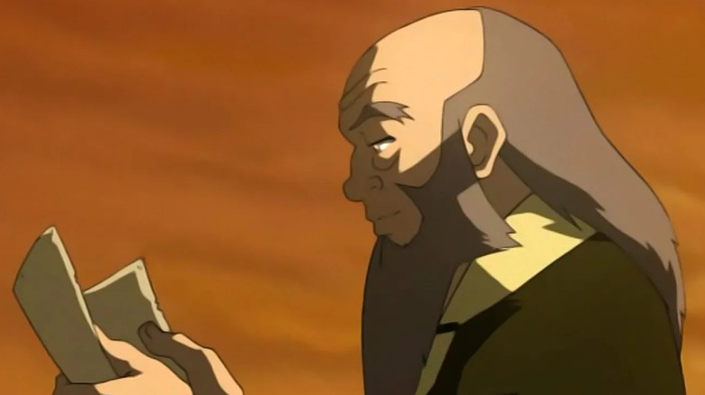 Iroh (Mako) prepares his son's tribute in Avatar: The Last Airbender