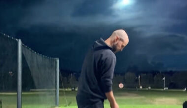Sydney golfer captures rare meteor fireball streaking over ocean during practice swing