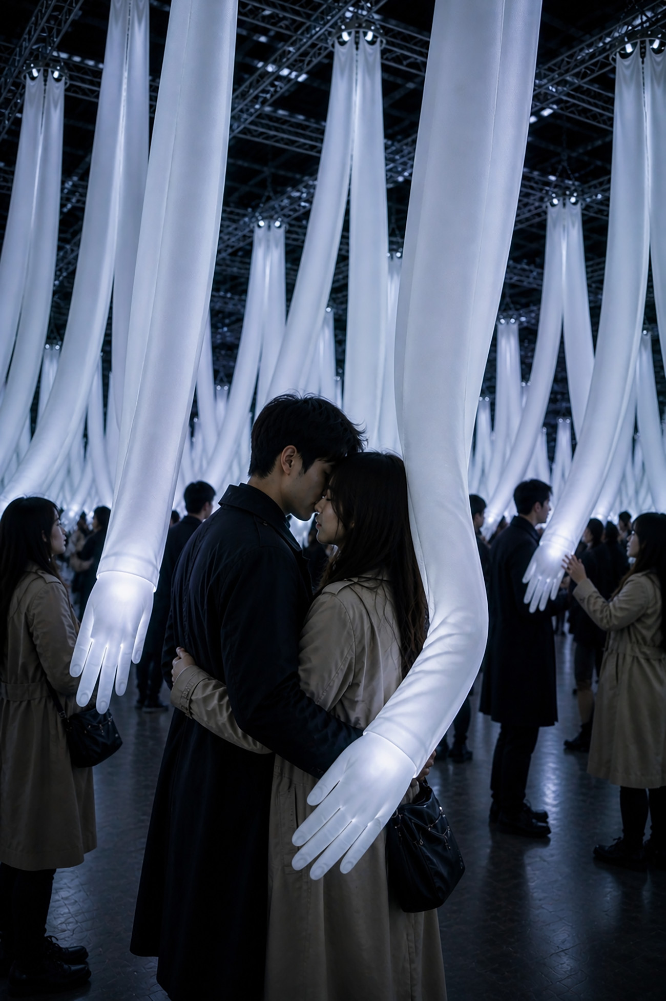 Caressing Zone installation by luzinterruptus