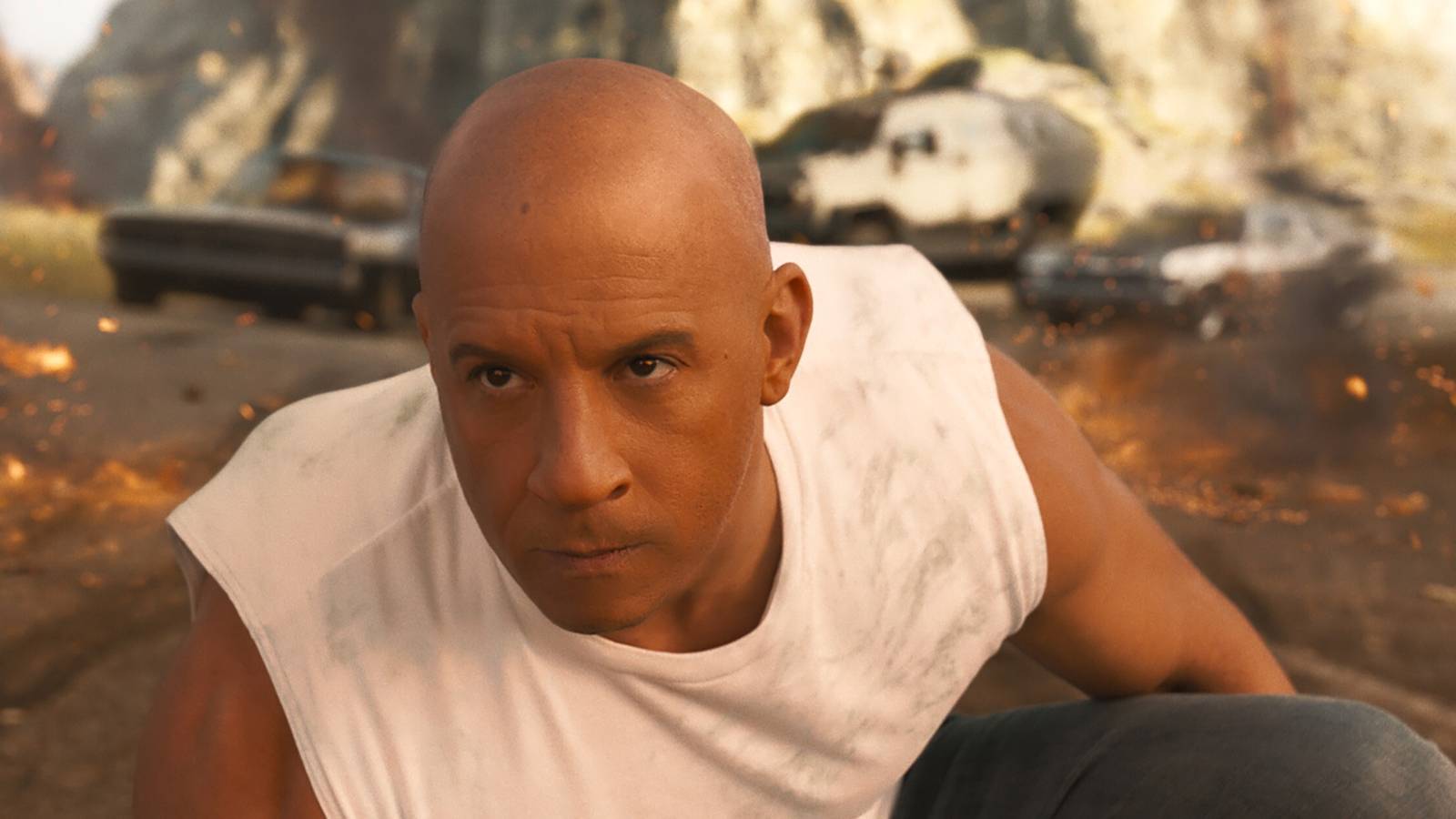 The most important scene in Fast & Furious lasts less than a minute and Vin Diesel didn't get paid to film it