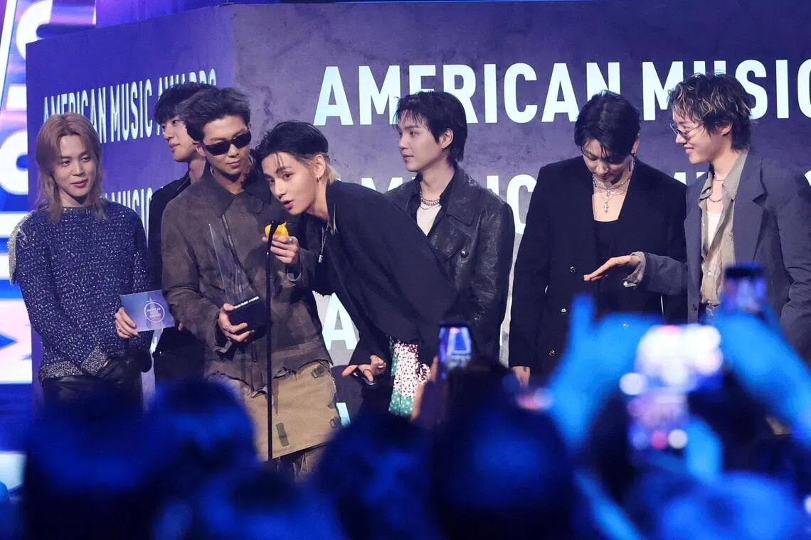 South Korean boy band BTS won the award for Song of the Summer for Swim at the 2026 American Music Awards.
