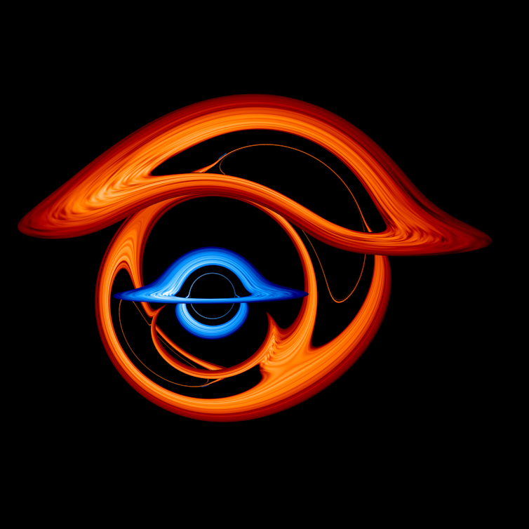 Visualisation of two black holes