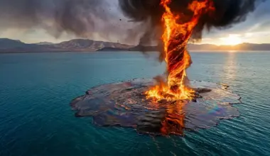 Giant fire tornadoes could clean up oil spills faster with less pollution