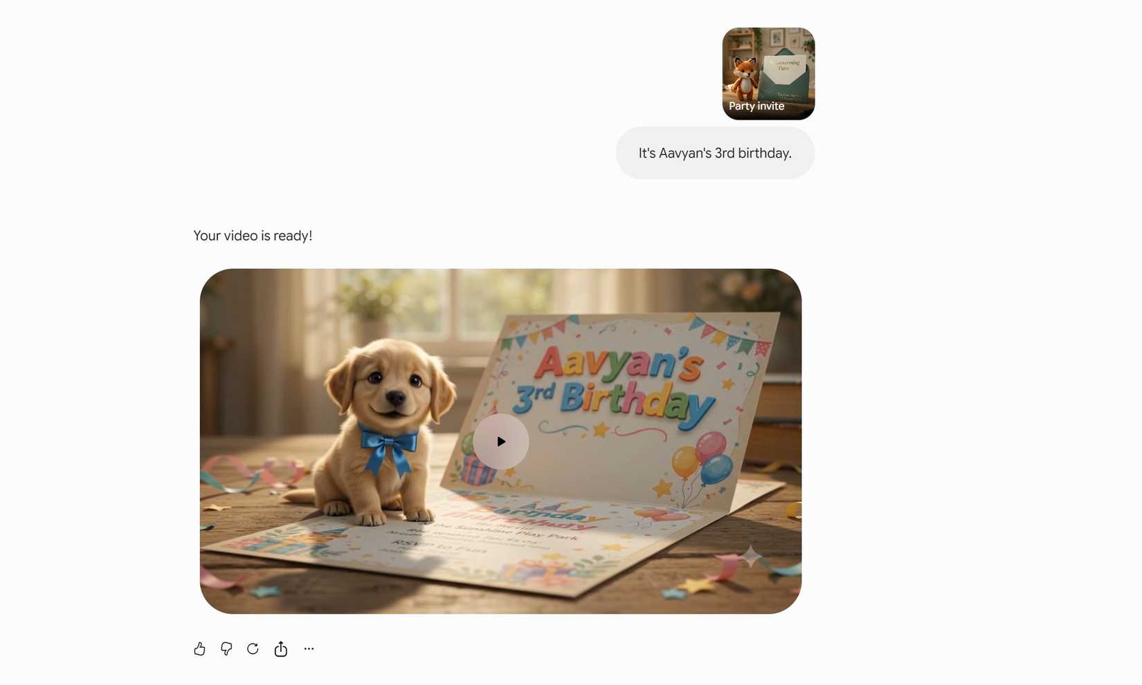 use template to create video in Gemini Omni