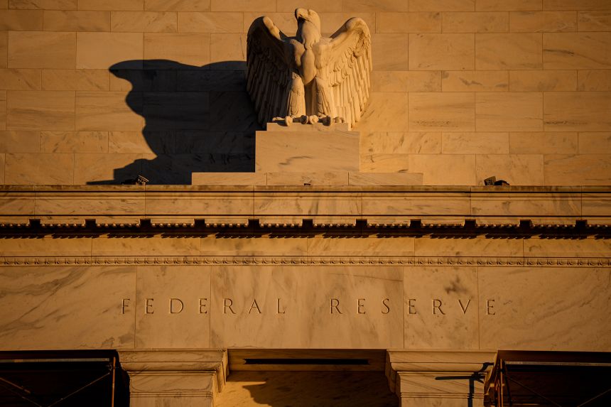 Renovation work continues on the Marriner S. Eccles Federal Reserve Board Building, the main offices of the Board of Governors of the Federal Reserve System on December 9, 2025 in Washington, DC.