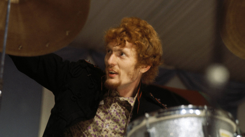 Ginger Baker playing drums