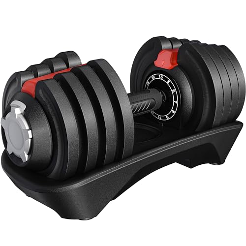 Yaheetech Adjustable Dumbbells 18kg Adjustable Dumbbell Set 12 in 1 Adjustable Weights With Non-Slip Handle &amp; Safety Locking Mechanism, Home Gym Strength Training Equipment for Full Bodybuilding