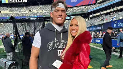 Marissa Ayers stunned in a purple bikini while her boyfriend, Jaxson Dart, gets praises from Donald Trump