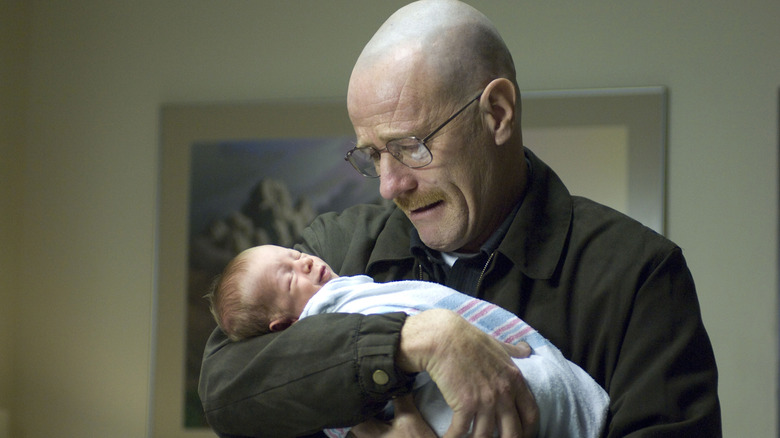 Bryan Cranston as Walt looking shaken up in Breaking Bad