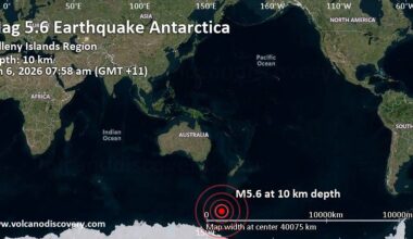 Strong Mag. 5.6 Earthquake - Balleny Islands Region on Saturday, Jun 6, 2026, at 07:58 am (GMT +11)