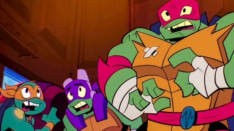 Michaelangelo, Donatello, and Raphael in 