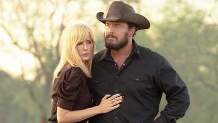 Kelly Reilly and Cole Hauser in Dutton Ranch Episode 4