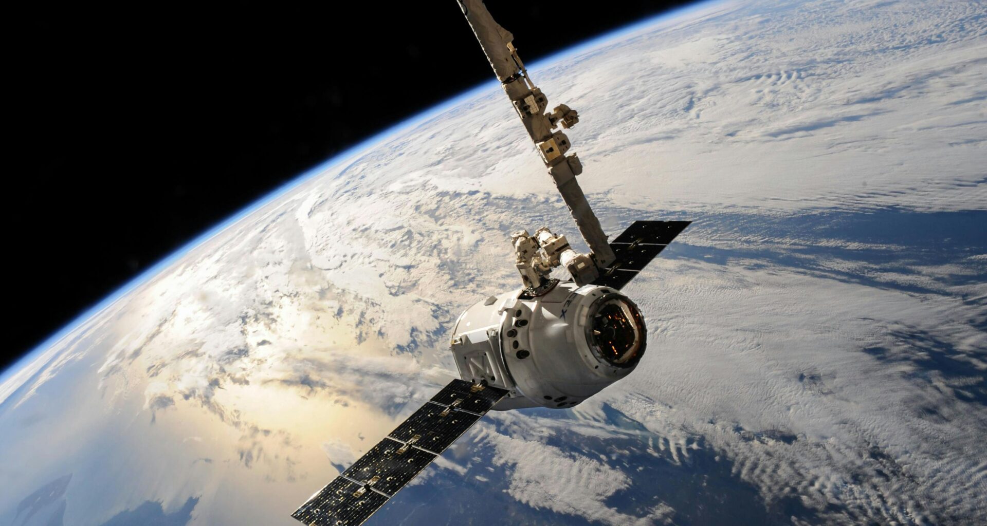 Satellite Gliding Over Earth