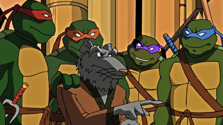 The team with Splinter in 2003's "Teenage Mutant Ninja Turtles."