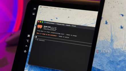 terminal window showing claude code editor with syntax highlighting on a tablet device
