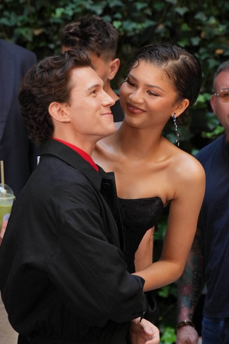 Zendaya and Tom Holland at the Spider-Man Brand New Day photo call in Madrid