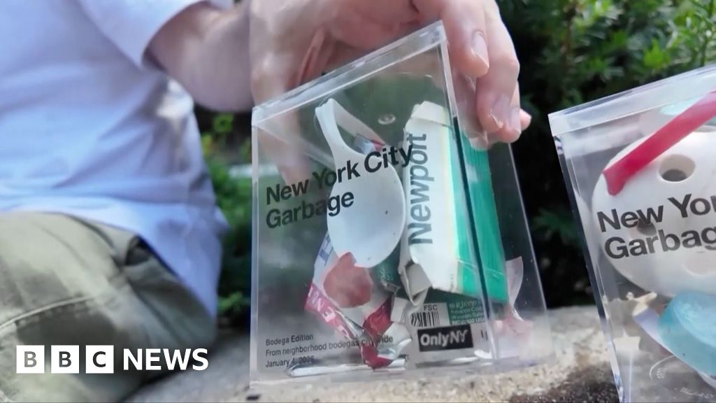 Artist sells garbage collected outside Taylor Swift's wedding - BBC