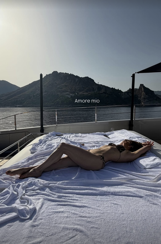 She soaked up the sun in Sicily.Credit: Giuseppe Giofrè/Instagram