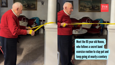 Meet the 95 year old Nonno, who follows a secret band exercise routine to stay put and keep going at nearly a century
