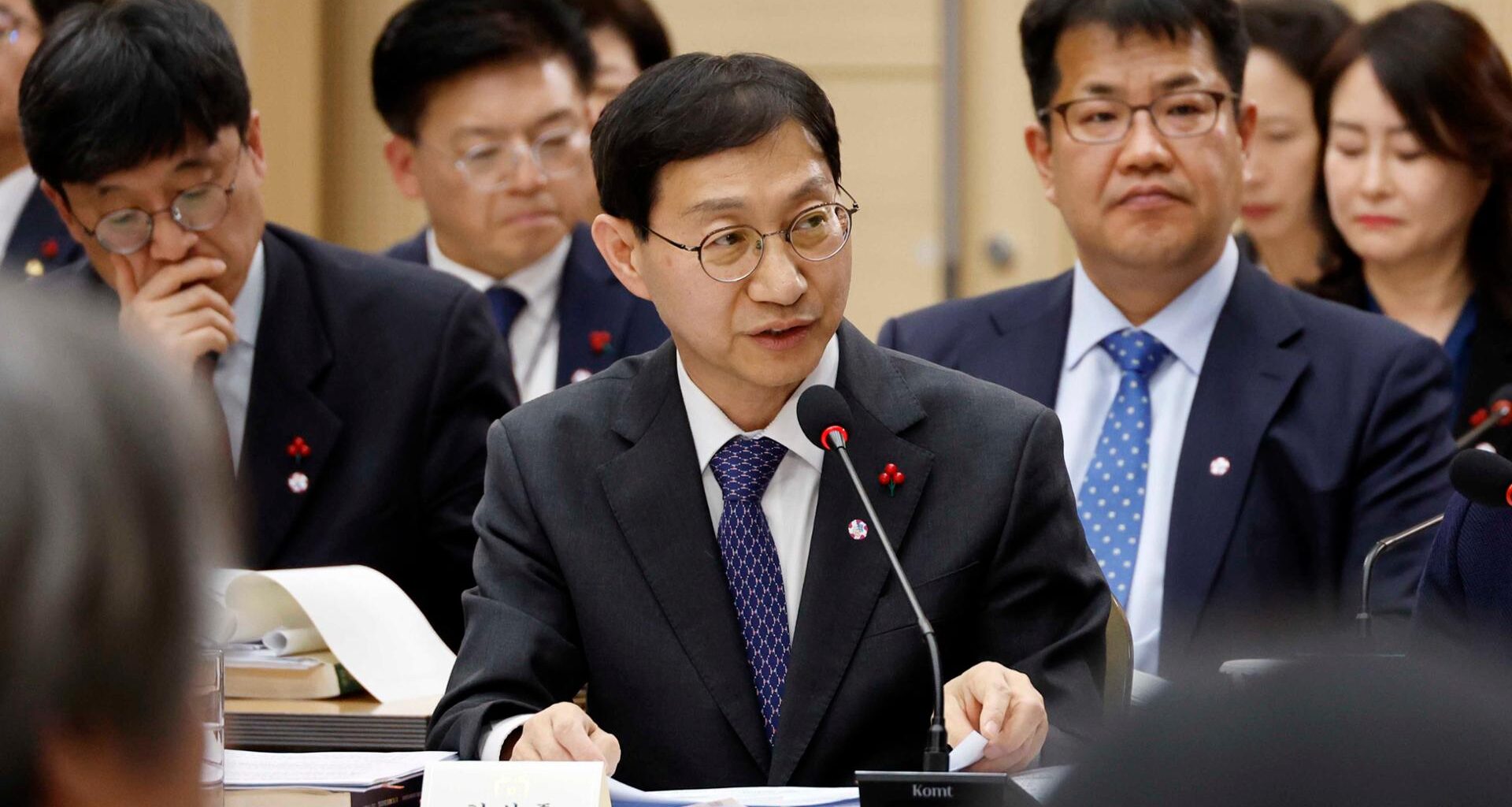 National Pension Service Chairman Kim Sung-joo speaks at a Ministry of Health and Welfare briefing session at Government Complex Sejong Convention Center, Dec. 16, 2025. Korea Times photo by Wang Tae-seog