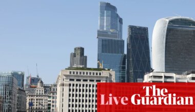 UK service sector shrinks amid Iran war disruption and heatwave; FTSE 100 hits four-month closing high – business live | Business