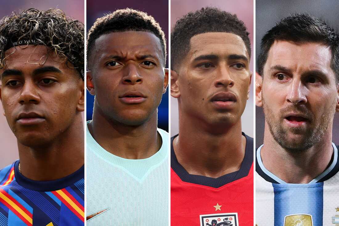 It's been a thrilling World Cup — and it's now down to a pair of stellar semifinal matchups, led by these stars (L to R): Spain's Lamine Yamal taking on France's Kylian Mbappé, and England's Jude Bellingham against Argentina's Lionel Messi.