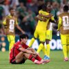 Seol Young-woo (#22) of South Korea reacts after his team's 0-1 loss to South Africa at the 2026 World Cup on June 2 in Guadalupe, Mexico.