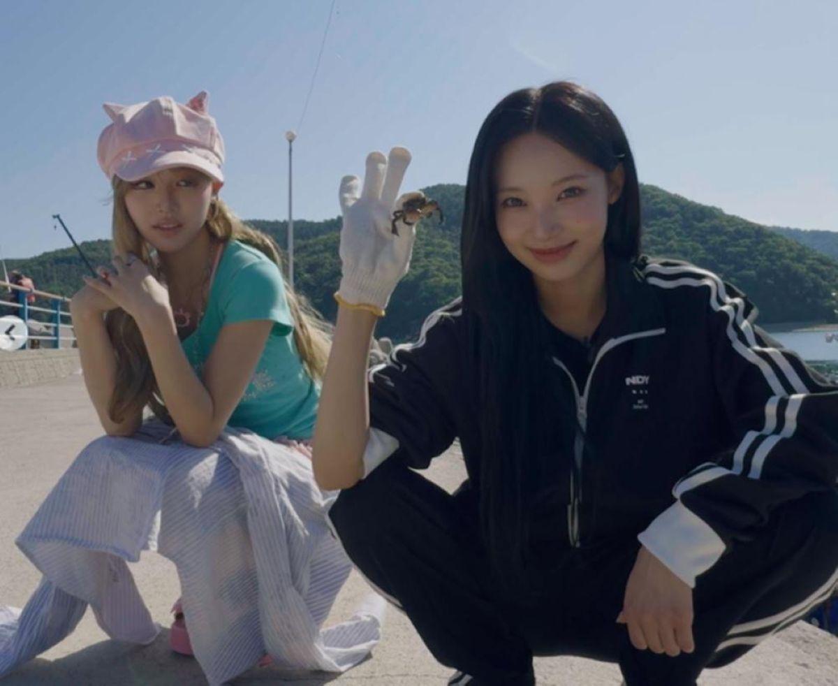 RESCENE leader Woni, right, and fellow member Minami fish in the former