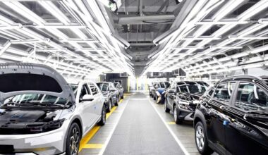 A production line for Hyundai Motor