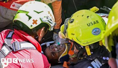 Venezuela quake survivor pulled out alive after eight days on - BBC