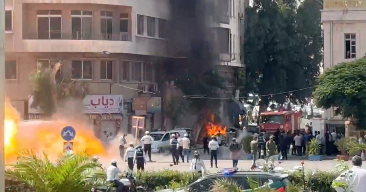 Eighteen wounded as explosions rock Damascus during Macron’s visit to Syria | News