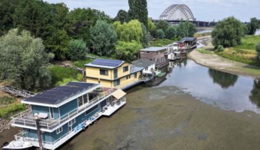 Stranded houseboats and shrunken rivers: the Netherlands declares a water shortage
