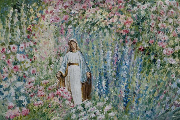 ‘Our Lady of Grace’ by June Jameson is popular with customers.