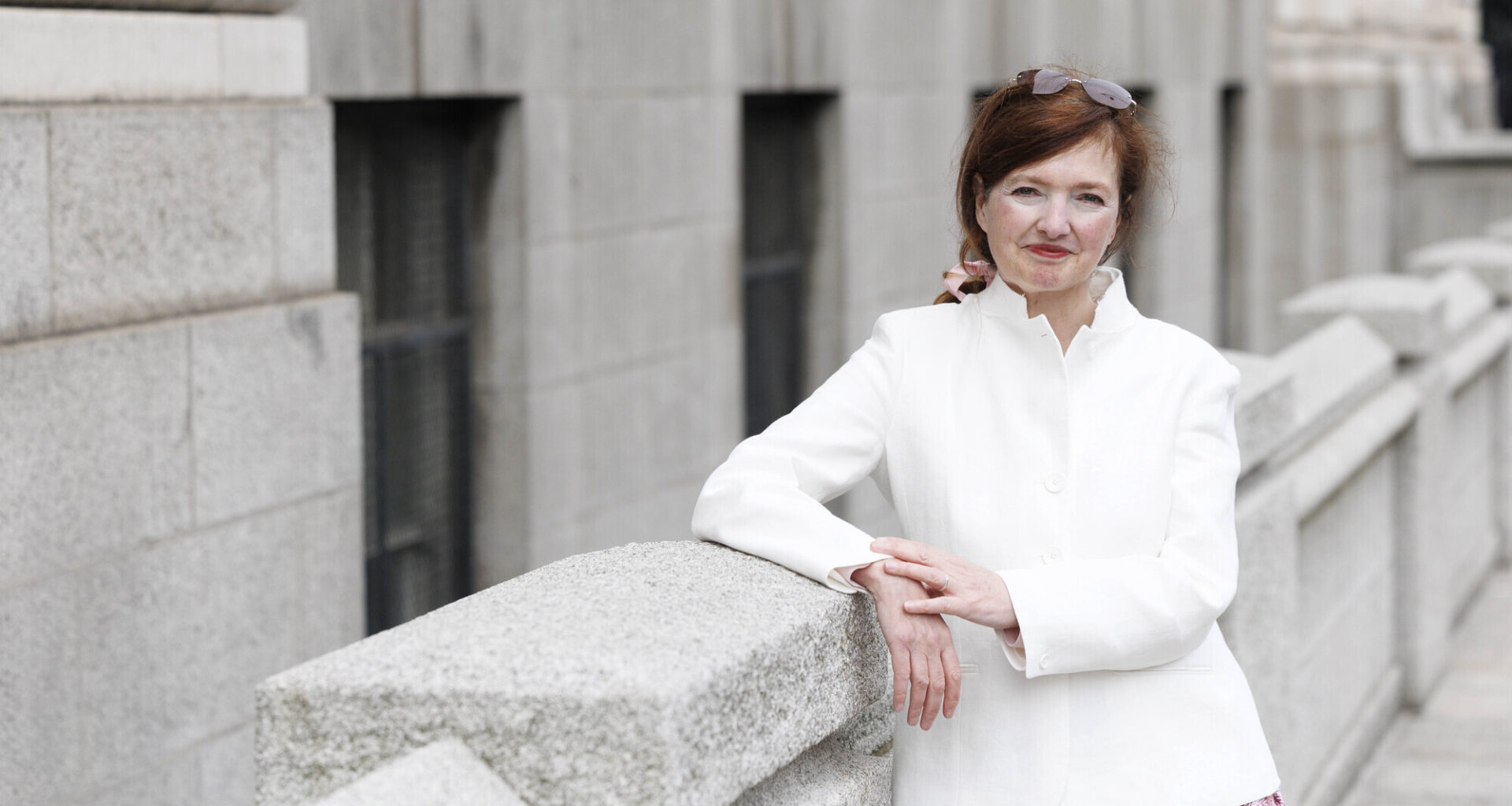 Helen Gillespie Brown, chief executive of Mental Health Reform, at Leinster House. The organisation is calling on the Government to invest an additional €320m in Ireland’s mental health services in Budget 2027. Picture: Conor McCabe Photography