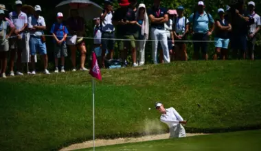 Nelly Korda in the second round of the Evian Championship at Evian-Les-Bains, on July 10, when she suffered her first missed cut in 35 events.
