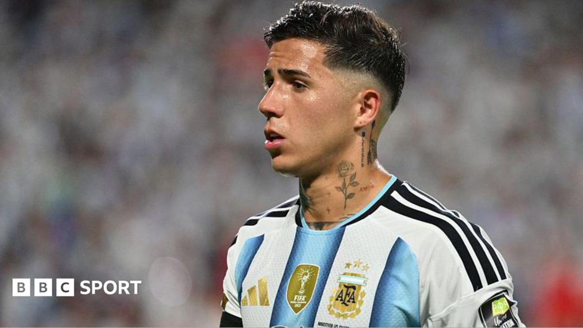 Enzo Fernandez while playing for Argentina