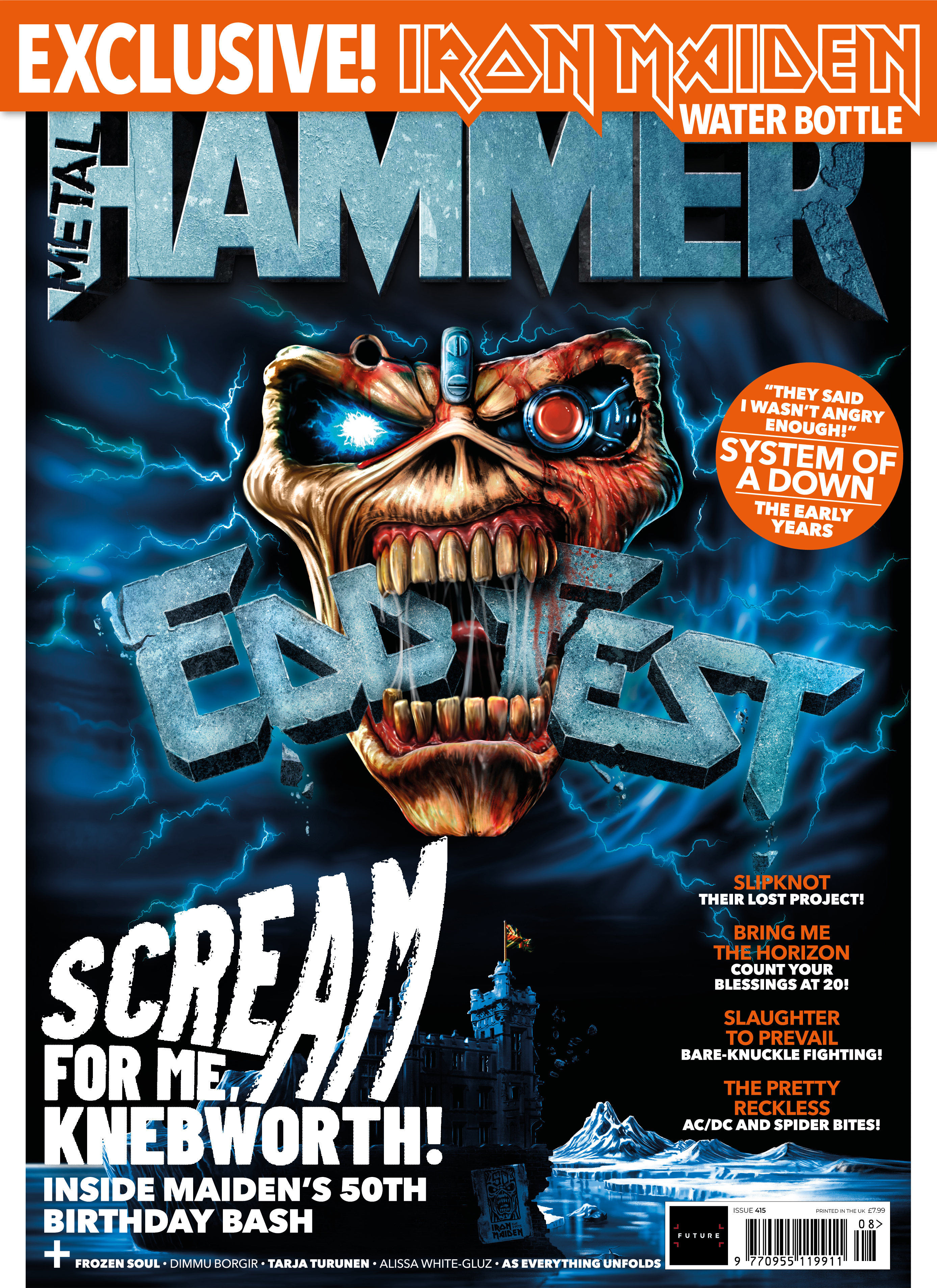 Metal Hammer issue 415, featuring Eddie of Iron Maiden on the cover