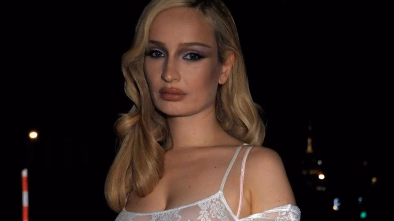 Pop star Kim Petras steps out in totally see-through dress