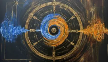 Artistic rendering of Penrose super-radiance: electromagnetic waves with selected rotation patterns are amplified as they interact with a system that appears to rotate at superluminal speeds. Credit: Dalila Pasotti and Hadiseh Nasari