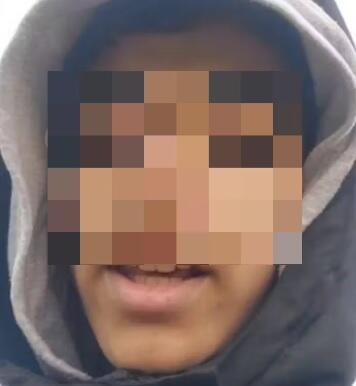 Image of the teenage attacker, blurred because of his age תמונה של הנער הדוקר שטושטשה בשל גילו